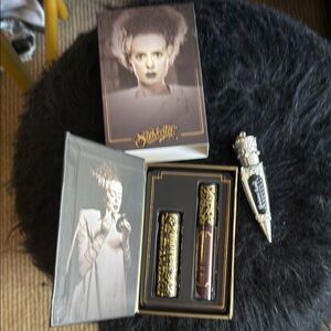 Bride of Frankenstein Lipstick & gloss and Sinister Love black gloss Makeup Set